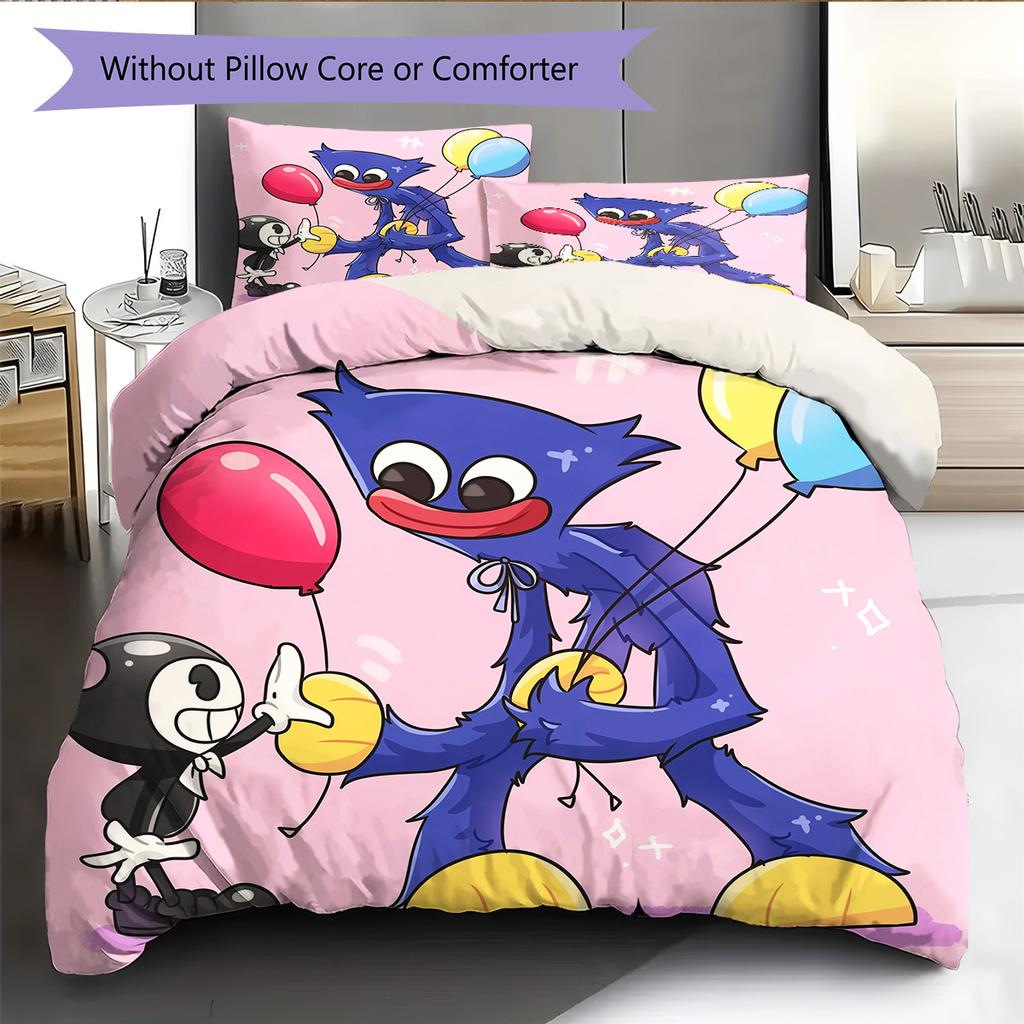 Wogi Pattern Bedding Quilt Set Home Decoration Gift (1 * duvet cover + 2 * pillowcase without core)