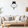 Leise Katzen-Wanduhr Schwingender Schwanz Acrylmaterial Stiller Lauf Analoguhr Arabische Ziffern für Zuhause Schule Büro