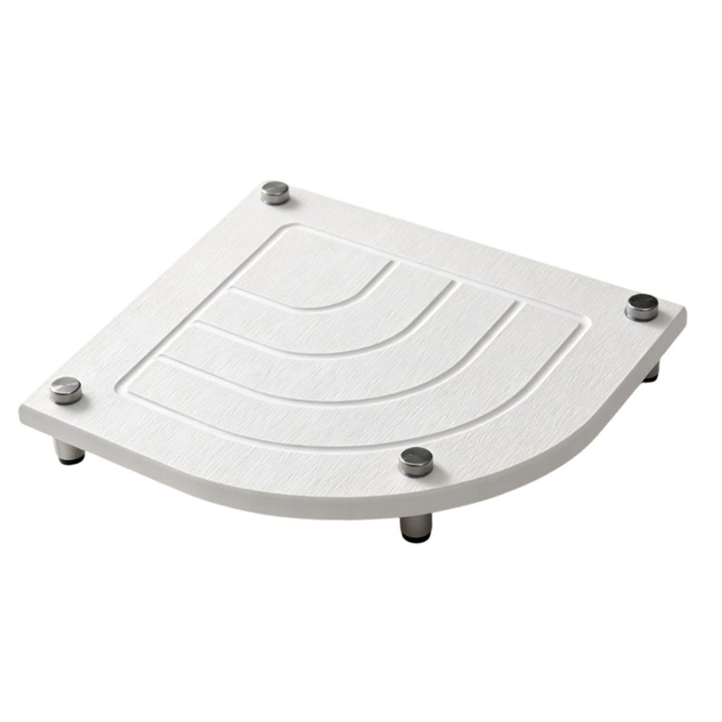Fan Shaped Stone Drying Mat Water Absorbing Stone Tray with Stainless Steel Feet Fast Drying Diatomite Stone Sink Tray