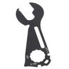 11 In 1 Outdoor Wrench Multifunctional Bottle Opener Keychain Screwdriver Measuring Ruler Tool Black