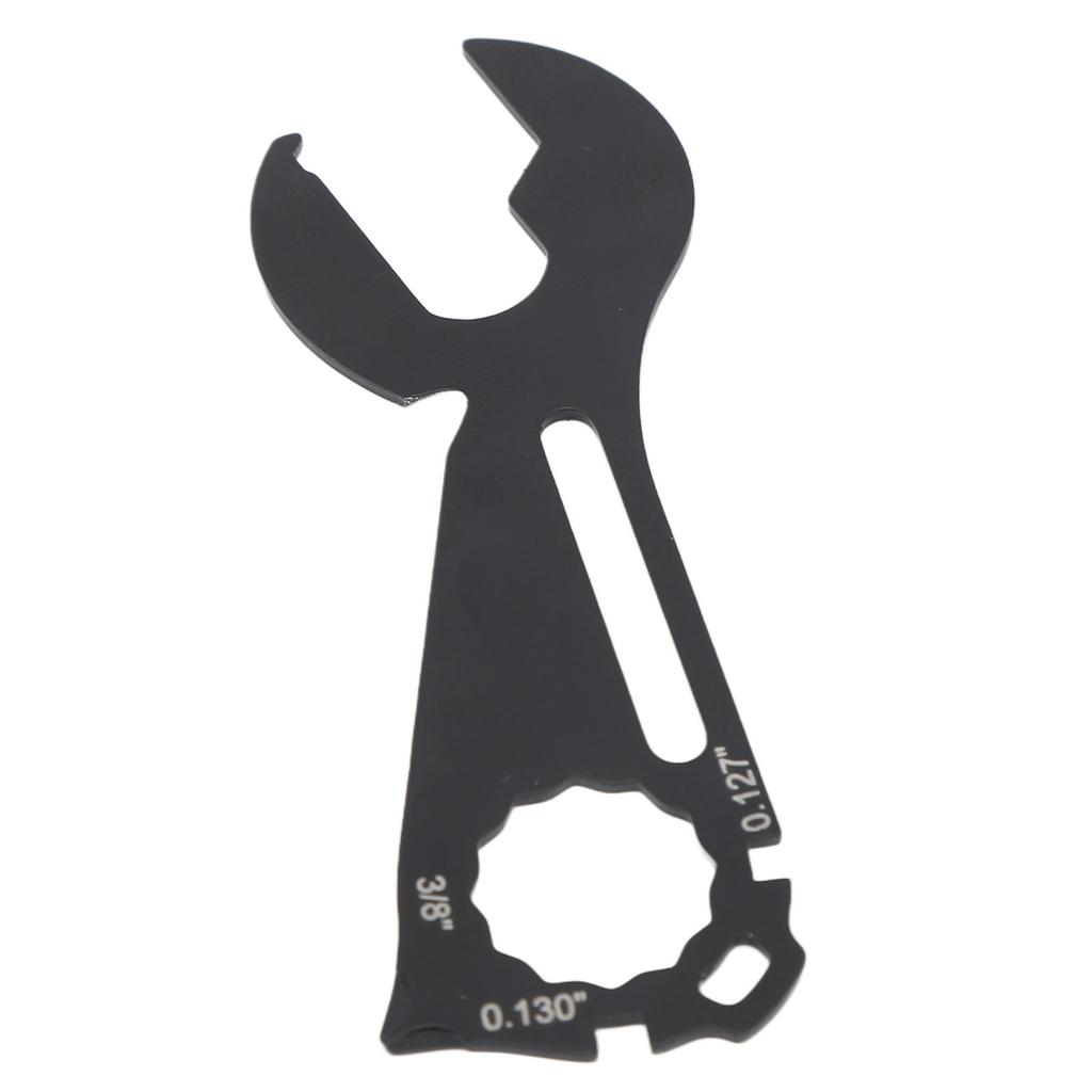 11 In 1 Outdoor Wrench Multifunctional Bottle Opener Keychain Screwdriver Measuring Ruler Tool Black