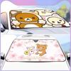 Popular Cute R-Rilakkuma Car Windshield Funny Sun Shade Foldable UV Ray Sun Visor Protector Sunshade For Front Window
