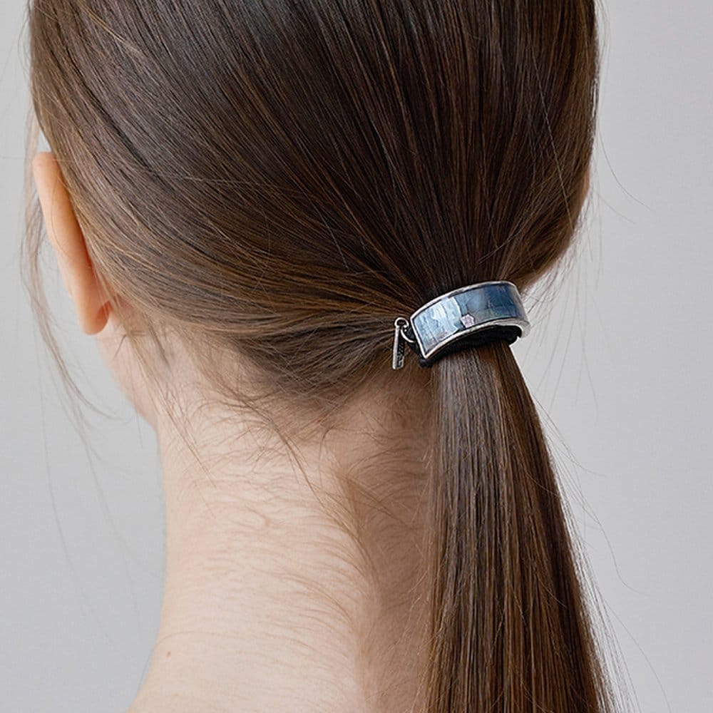 

Mother-of-pearl ponytail Jp-23-271P Navy