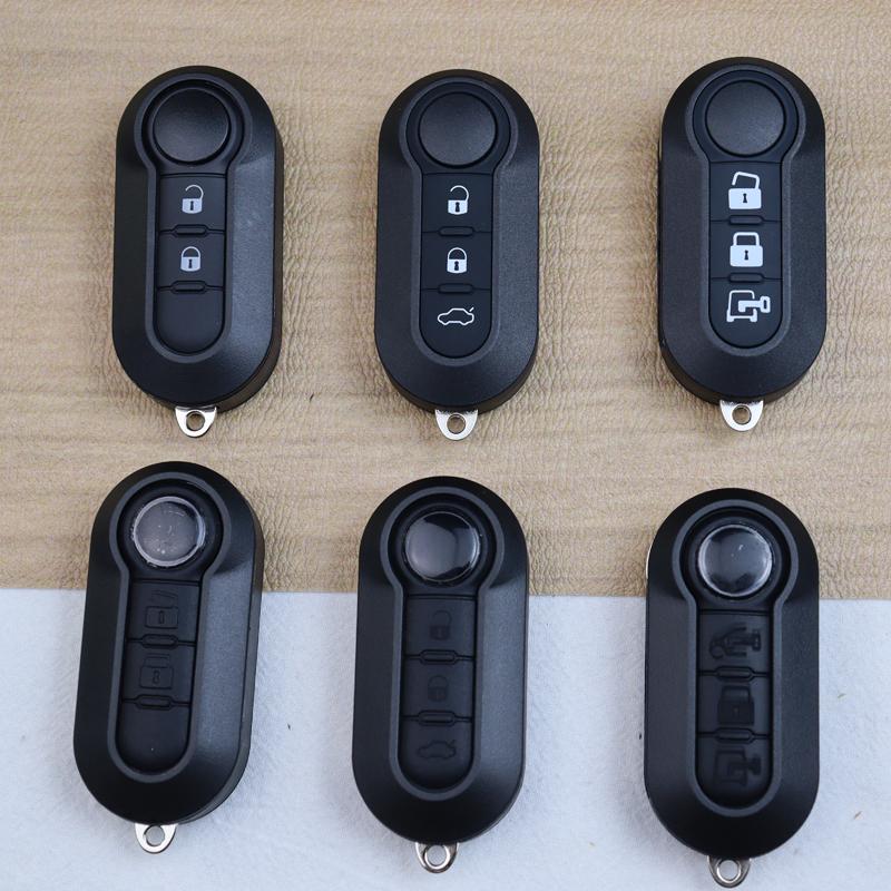 Car Key Fob Case Shell Housing For For Fiat 500 500L Bravo Panda Freemont Punto Ducato Peugeot Boxer Citroen Jumper/Buttons Pad