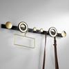 Tuqiu Robe Hook Towel Hanger Acrylic Clothes Hat Hook Black Gold Row Robe Hook Bathroom Brass Bath Hardware Set Kitchen Hanger