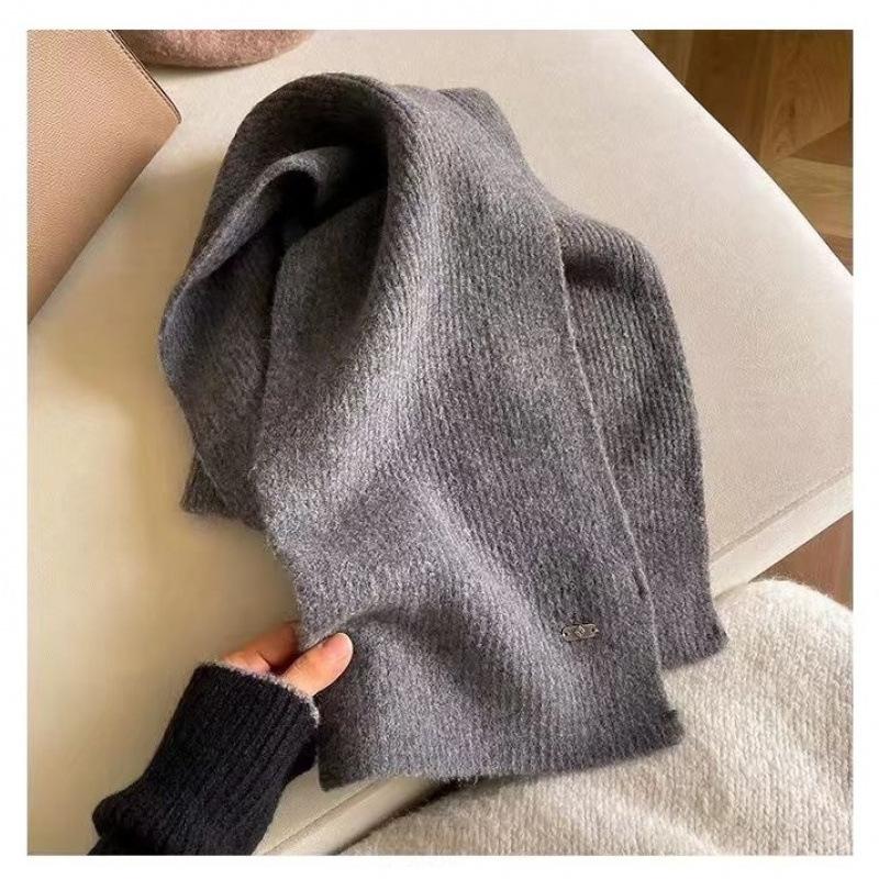 New Winter Solid Color Japanese and Korean Style October Siege Wool Scarf for Women Soft  Light Skinned and Versatile  Couple Scarf for Men