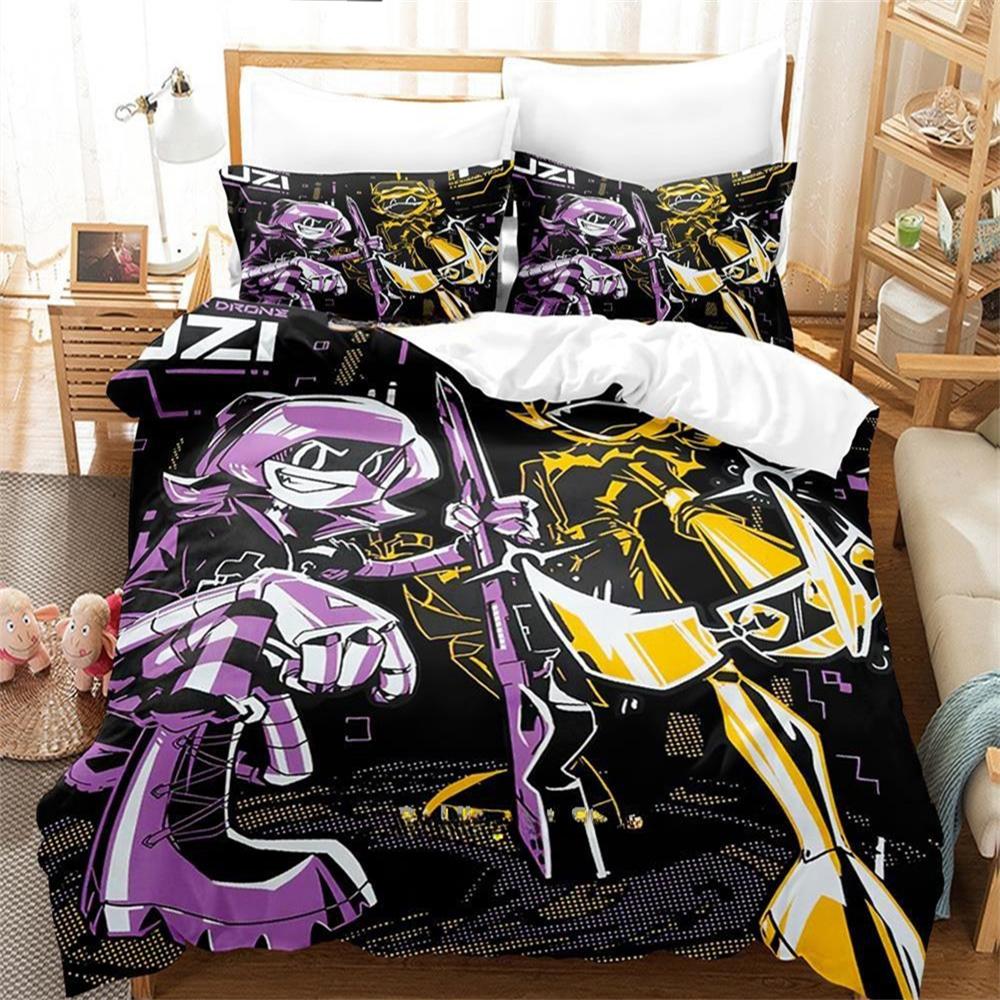 Murder-Drones Cartoon Printed Bedding Sets Exquisite Bed Supplies Set Duvet Cover Bed Comforter Set Bedding Luxury Birthday Gift