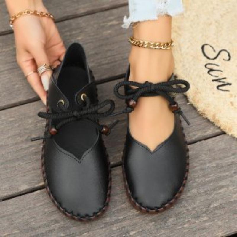 Retro Round Head Light Soft Sole Casual Shoes Women