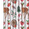 180x200cm Bath Curtain with 12 Hooks for Christmas Decoration