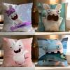 Popular R-RRabbids Invasion Cushion Cover Soft Washable Pillow Case Multi-Scene for Couch Bed Travel Office Use