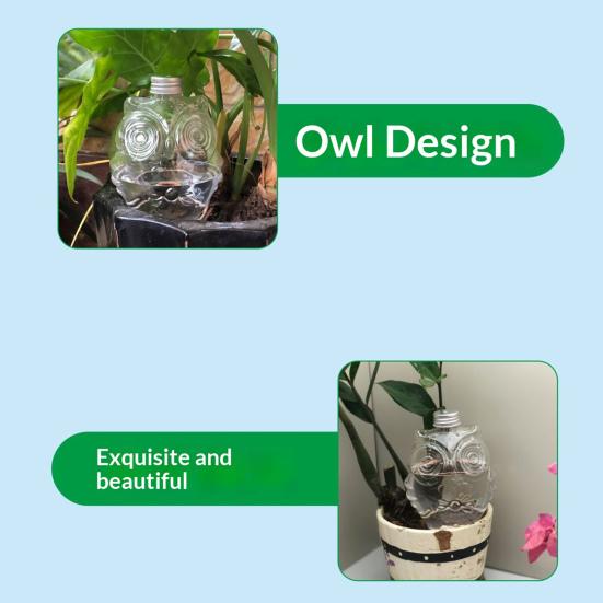 Dispozitiv automat de udat flori Design Bufniță Vas de plantare auto-udare Inserție Monitorizare ușoară a nivelului apei Spike de apă pentru plante pentru călătorii Instrument de îngrijire a plantelor