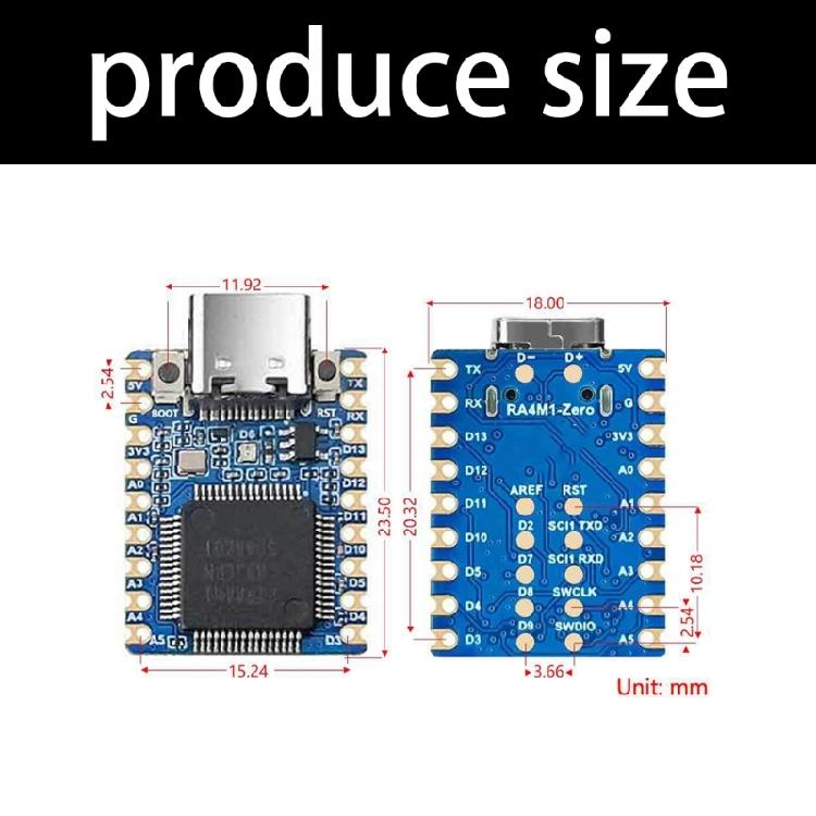 RA4M1- Mini Board SuperMini R7FA4M1 Development Board Fast Speed Processing for Embedded Systems