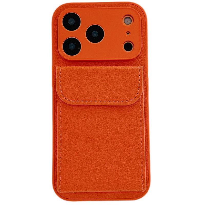 iPhone 17 Pro Max Lychee Pattern Card Holder Case, Fits Apple 11/12/13/14/15/16