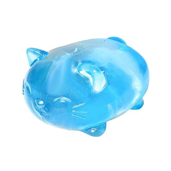 Cute Cat Squeeze Toy Transparent Small Cat Shaped Slow Rise Toy Relaxing Sensory Squeeze Toy for Stress Relief