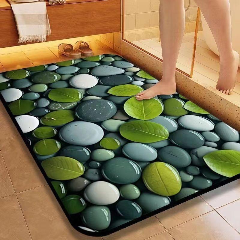 Wasserabsorbierende Badezimmer-Fußmatten Toilette wasserabsorbierend schnelltrocknend Fußmatten Toilette Haushaltsteppich Eingangsmatte