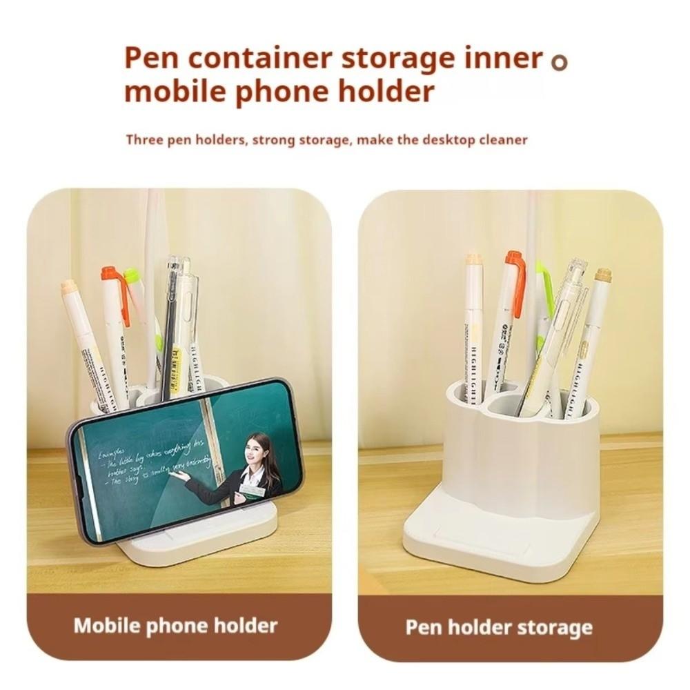 3-Farben Licht Lernschreibtischlampe mit Aufbewahrungsbox Touch-Steuerung LED-Tischlampe Dimmbar Energiesparend USB-wiederaufladbare Lampe