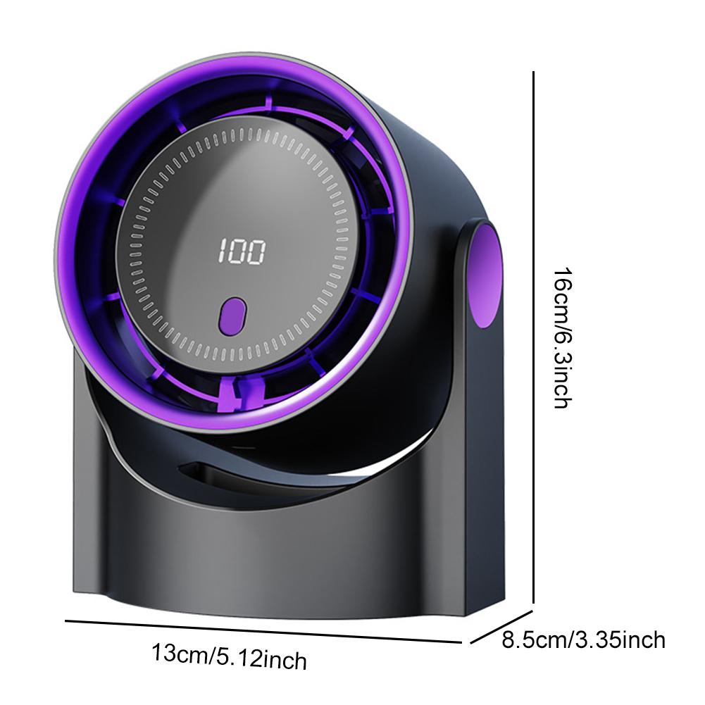 100 Level Portable Bladeless Fan Digital Display High-Speed Circulating Fan Electric Personal Fan for Outdoor Travel