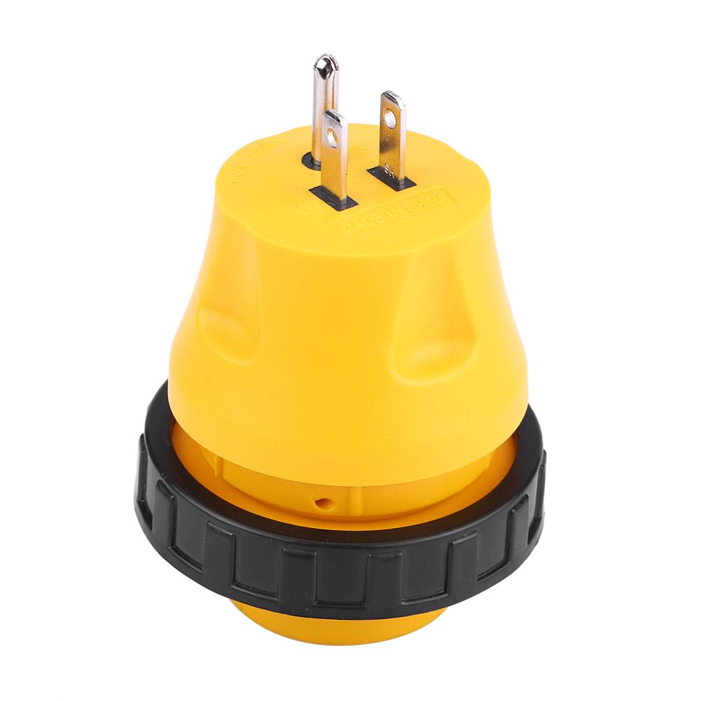 125V RV Power Cord Adapter 15A Male To 30A Female Connector Plug (US Plug)