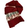 Fair Island Jacquard Knitted Scarf Women's Autumn and Winter Retro Coffee Color Thickened Warm Scarf Korean Atmosphere Wool