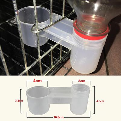 Plastic Bird Drinker Feeder Water Bottle Cup Cat Chicken Pigeon Parrot Hamster