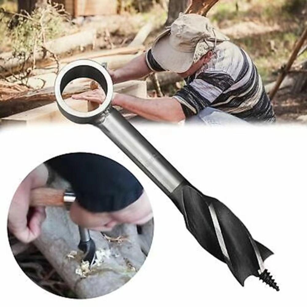 Hand Drill Outdoor Carpenter Drill Bits Portable Manual Auger Drill Survival Woodworking Tool