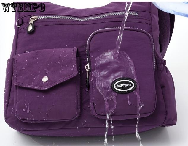 Women's Casual Nylon Crossbody Bag - Water-Resistant, Adjustable Strap, Zip Closure, Foldable Design In Mixed Colors