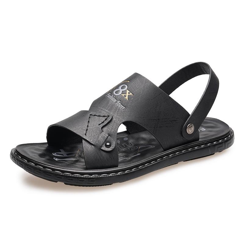 Beach shoes men's 2025 summer slippers men's versatile breathable non-slip men's sandals trendy beach shoes