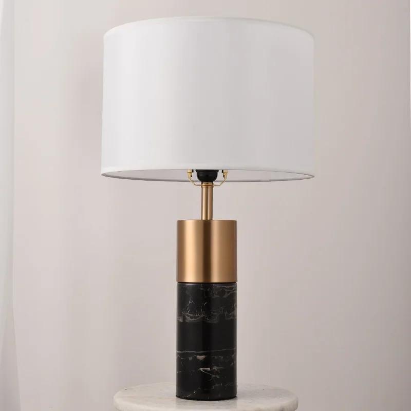 Nordic Luxury Marble Desk Lamp Personality Creative Bedside Lamp Retro Bedroom Villa Living Room Postmodern Decorative Desk Lamp