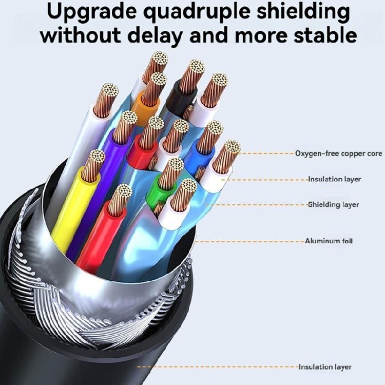 Molded Strain Relief DisplayPort Cable with Male-to-Male Ends, DisplayPort 1.4 Support, and Direct Video Transmission