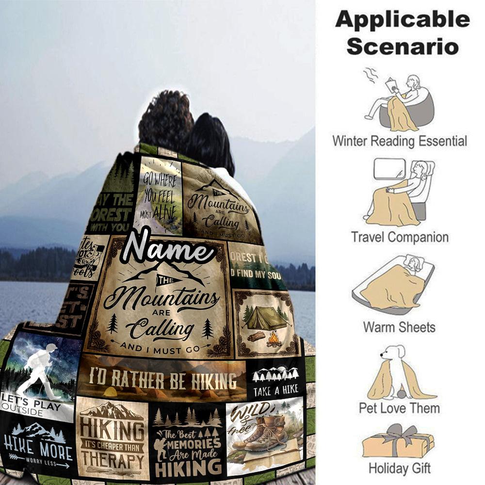 Mountains Calling Customize Your Name Home Blanket S Comfortable Soft Lightweight Allseason Multipurpose Blanket For Picnics Couches Offices Beds