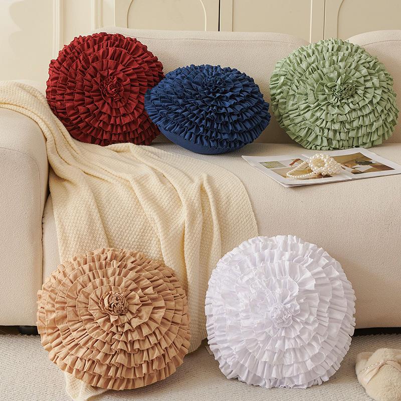 

Washed Cotton Throw Pillow Back Cushion for Sofa or Bay Window Green Washed Cotton 40x40cm Basic