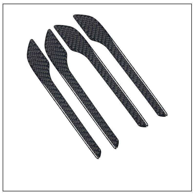 

Для Tesla Model 3 Y Серебристые аксессуары для декора из АБС-пластика modelY 2023, защитная крышка для дверной ручки автомобиля из углеродного волокна carbon fiber