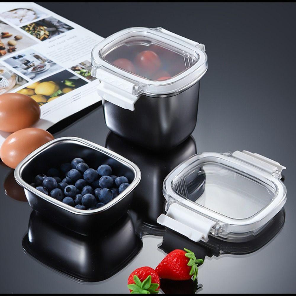 304 Stainless Steel Food Preservation Box Simple Crisper Box Food Storage Containers Mousse Cake