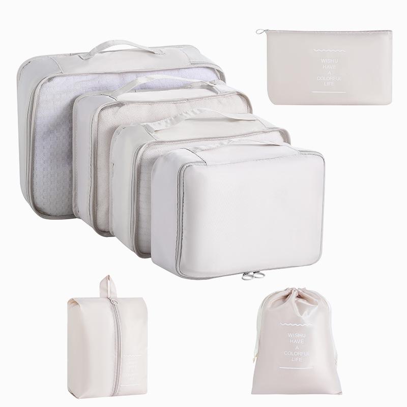 

7/10PCS Travel Storage Organizer Bags Set - Foldable Luggage Packing Cubes for Clothes & Shoes