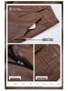 Women's High Waist Sheepskin Straight Leg Leather Pants - Slimming Nine-Point Wide Leg (Autumn/Winter 2025 Collection)