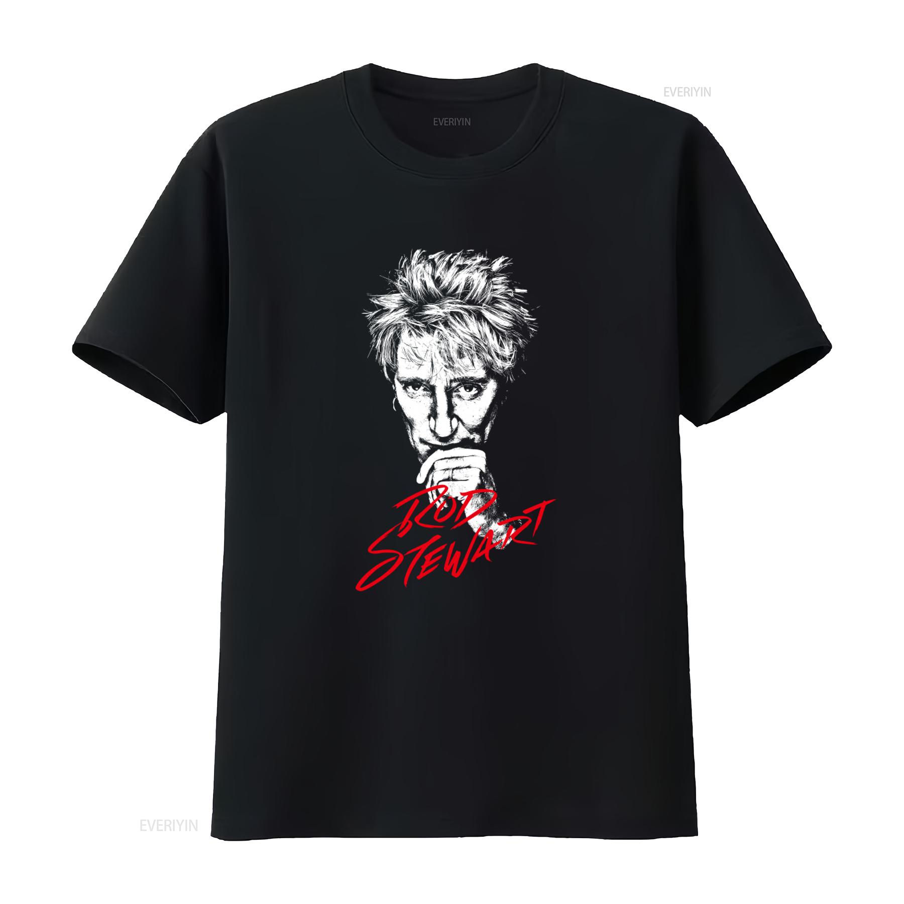 

Rod Stewart T Shirt Hot New Design for Music Fans vintage Washed Casual Stretched Versatile Unisex Soft Stylish Breathable 4XL