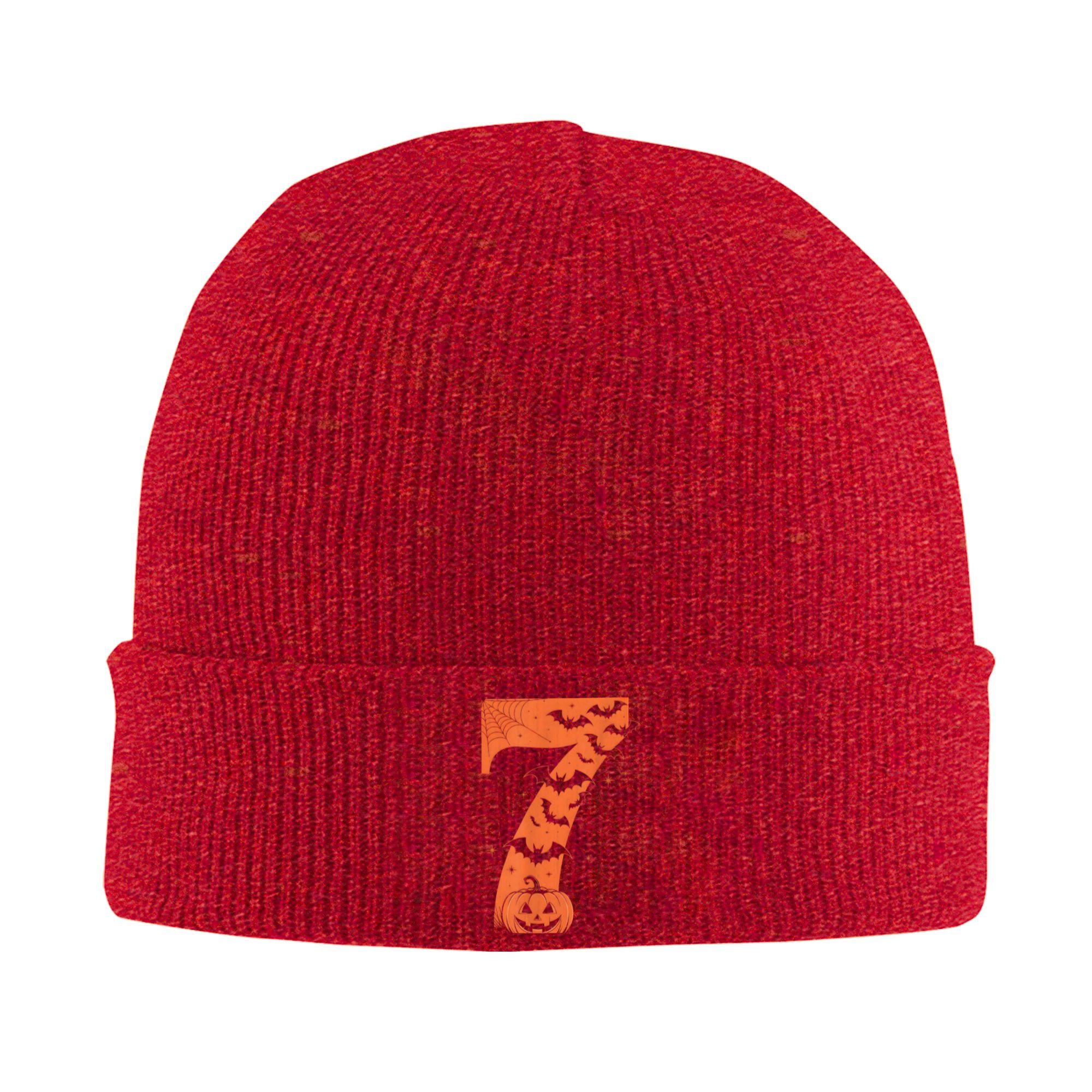 

Men Women Fun Six Seven 6 7 Meme Design Halloween Beanie Hats Street Y2K Knit Hat Winter Gym Caps Printed Warm Soft Bonnet Hats One Size