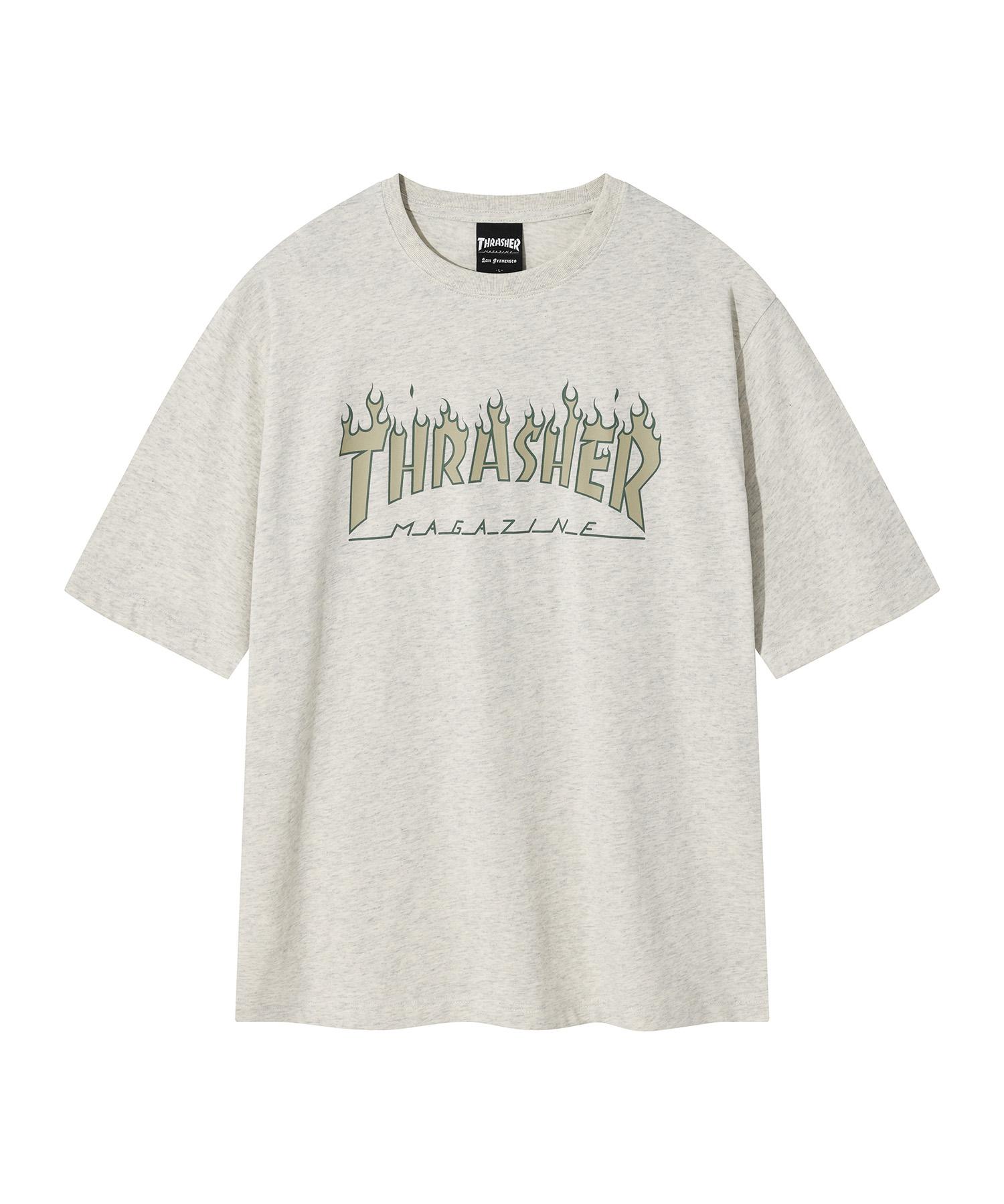 Treasure 2-Degree Flame Logo Short Sleeve T-Shirt Oatmeal L