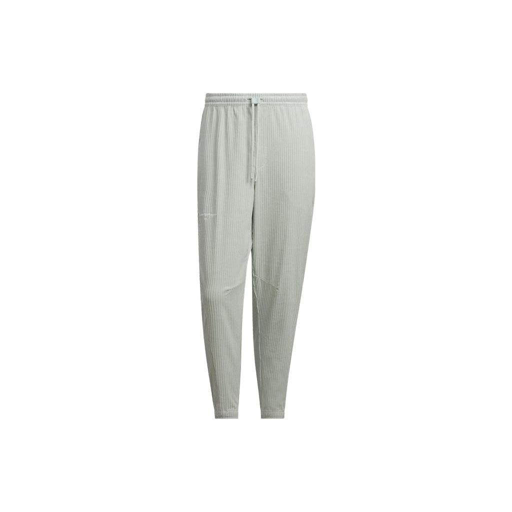 adidas Lounge Knitted Sweatpants Men's Silver Gray Moderate Cuffed Pants IQ1390