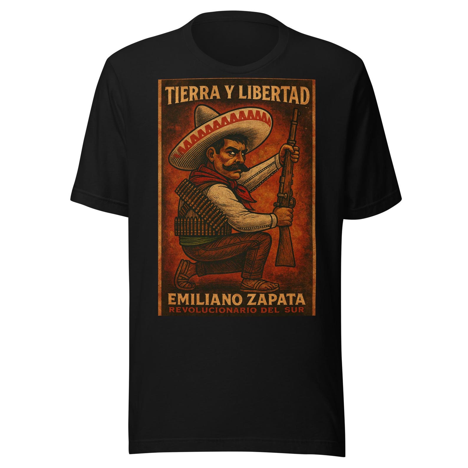 General Emiliano Zapata Tierra Y Libertad Unisex t-shirt S