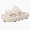 Stylish Simple and Versatile Velcro Platform Slippers Women's 2025 Summer New Casual One-word Drag Casual Cool Slippers