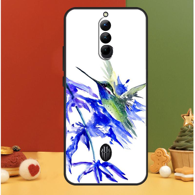 Hummingbird and Flowers Case For ZTE Nubia Red Magic 9 Pro Plus RedMagic 8 8S Pro Plus 6 7 6S 7S Pro 5G 5S 6R Cover