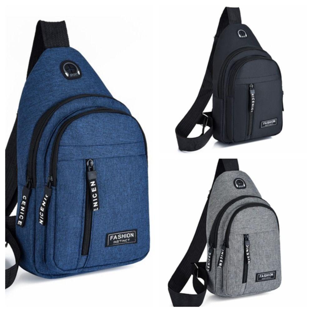Multifunctional Men's Chest Bag Large Capacity Sports Waist Bag Shoulder Crossbody Bag  Business