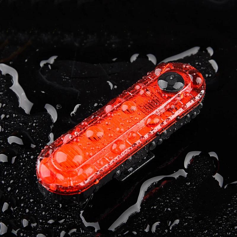 Bike Rear Tail Light USB Rechargeable White Red LED Bright Bicycle Taillights Safety Warning Helmet Lights Cycling Accessories