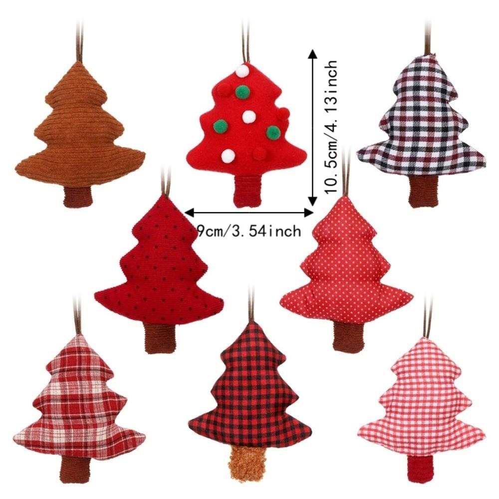 Polka Dot Xmas Ornaments Soft Christmas Tree Decorations Cloth Christmas Tree Pendants  Xmas Party