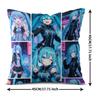 Hatsune Miku Print Short Plush Throw Pillow/Sofa Cushion/Simple Nap Mat/Office Lumbar Support Cushion, Anime Home Decor