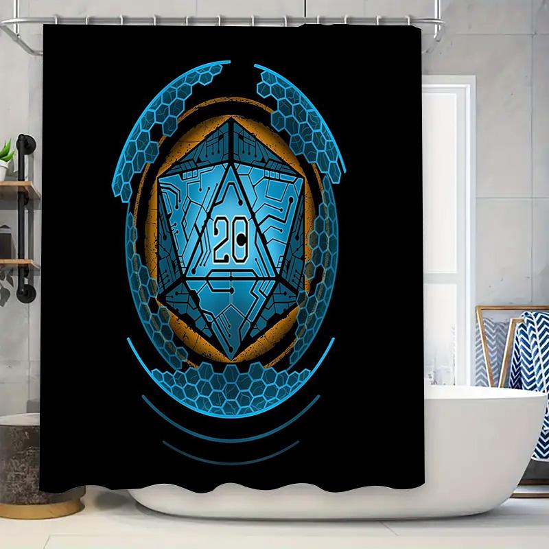 

Gaming Dice Shower Curtain Galaxy Space Decor Bathroom Set Modern Abstract Art Room Divider Home Textile W60H190(CM)-1 Pcs