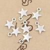 300pcs Charms Star Handmade Craft Pendant Making Fit Vintage Tibetan Silver Color DIY for Bracelet Necklace.