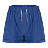 Women’s Linen Casual Shorts with Elastic Waistband Drawstring Adjustable Fit and Large Front Pockets for Everyday Wear
