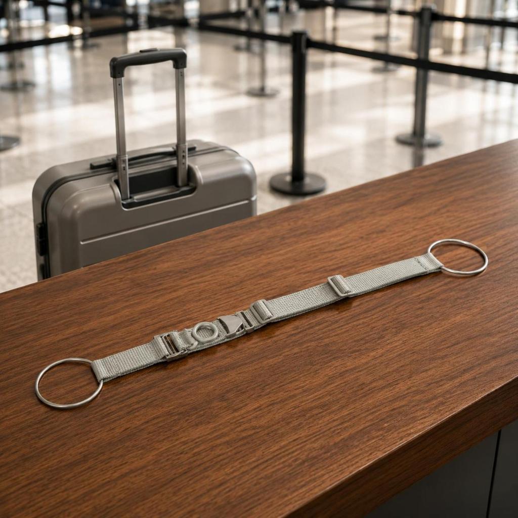 Adjustable Luggage Strap Gray Travel Accessory Lightweight